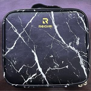 Makeup Bag  - Relavel Black Marble Cosmetic Bag